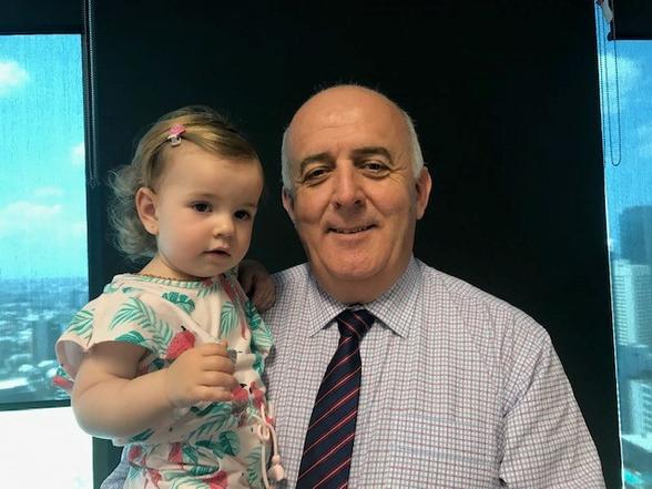 Commissioner Ivan Frkovic and granddaughter Lucija