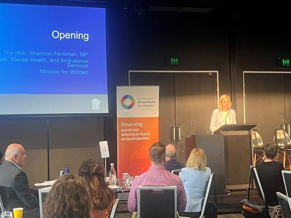 Minister for Mental Health Shannon Fentiman launching Every life Phase Two suicide prevention plan