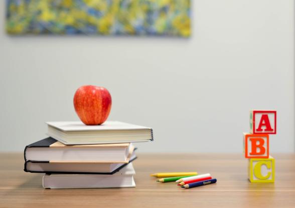 Apple and school books