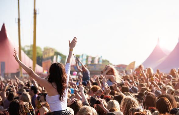 Young people at festival