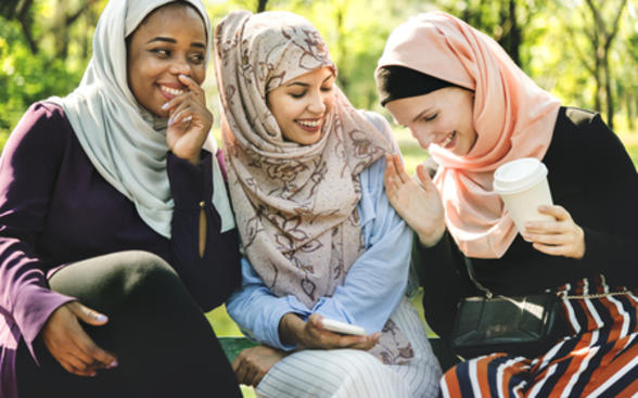 Group of happy multicultural women