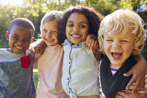 Group of happy children