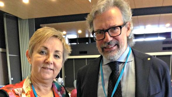 The Commissioner pictured with Professor Diego De Leo AO, Director of AISRAP