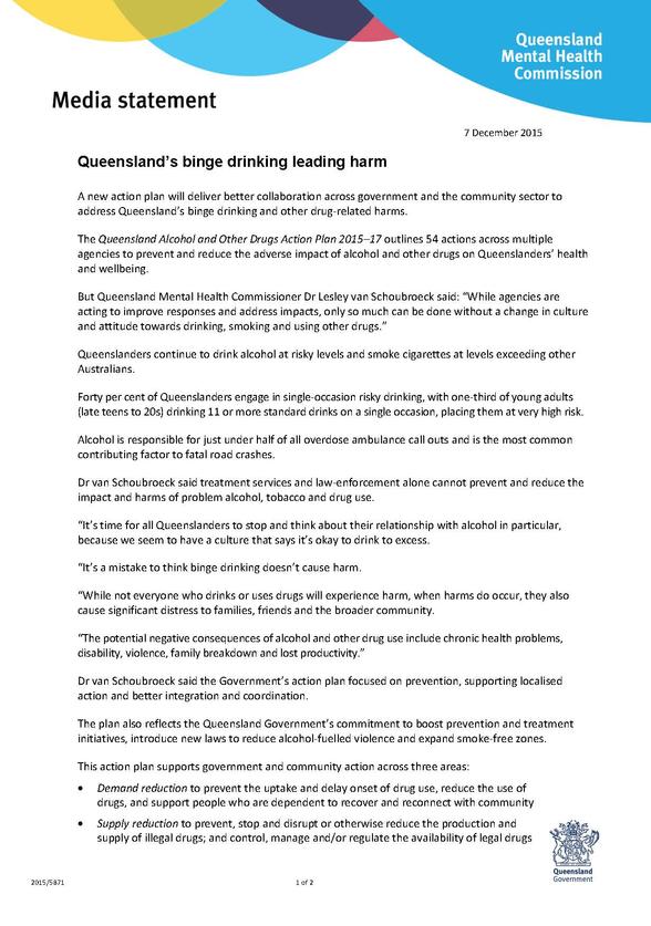 Qld Gov Binge Drinking Qld Gov Binge Drinking