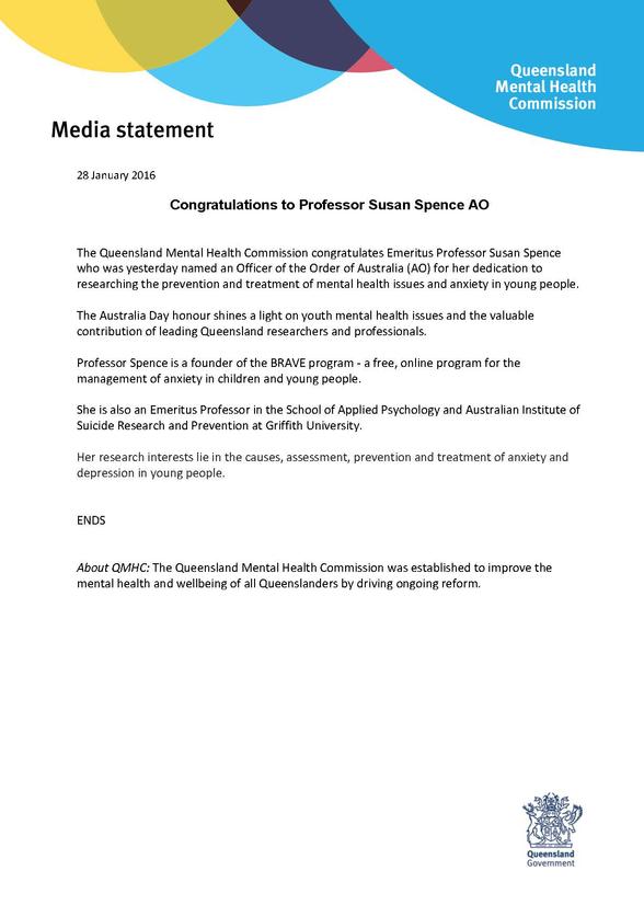 MEDIA RELEASE_Susan Spence AO_image