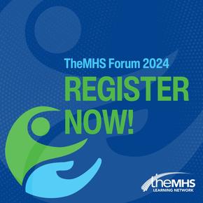 Promotion image for TheMHS2024 with logo and register now text