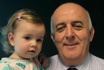 Commissioner Ivan Frkovic and granddaughter Lucija