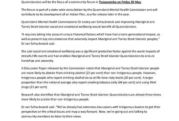 MEDIA RELEASE_Toowoomba consultation on Aboriginal and Torres Strait Islander mental health and wellbeing_pic_Page_1