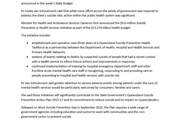 PIC_Media Release_Budget initiatives on suicide prevention